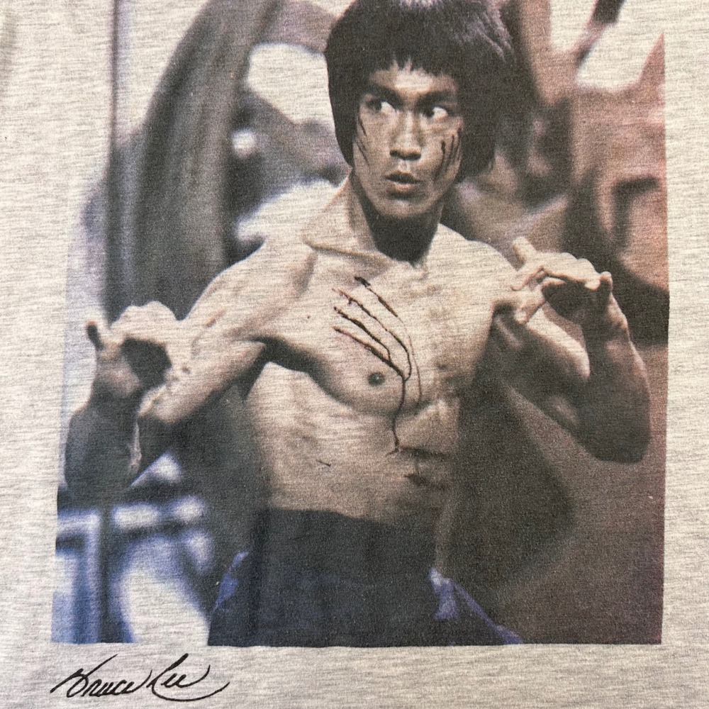 Official Bruce Lee Enter the Dragon Graphic‎ T-Shirt Men's Medium Heather Gray